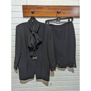 Rickie Freeman For T.J. Nites Women's 12 Piece Black Formal Skirt Set